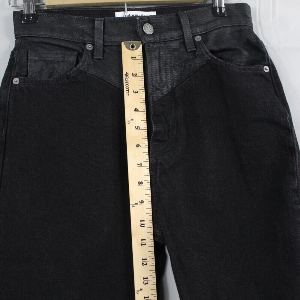 Montana High Rise Wide Leg Jeans Reformation Black Jeans - Picture 11 of 14